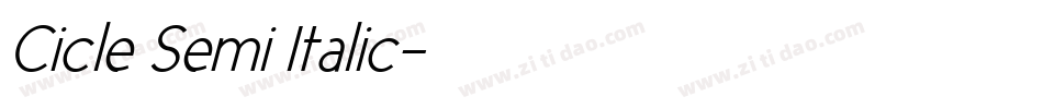 Cicle Semi Italic字体转换